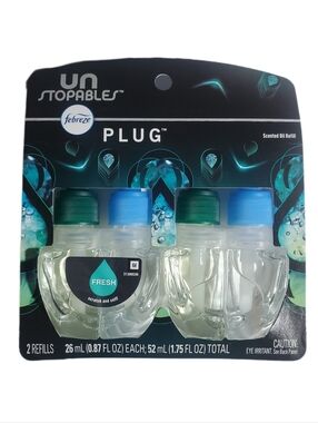 Febreze Plug Scented Oil Refill Set (2) in the "Fresh" Scent NEW